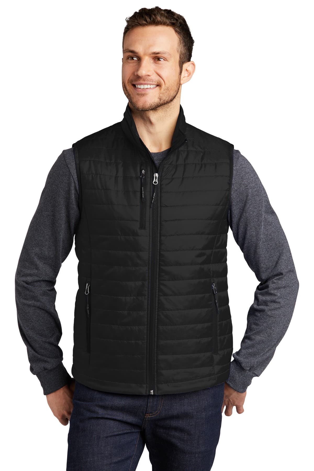 Port Authority ® Packable Puffy Vest — Deep Black