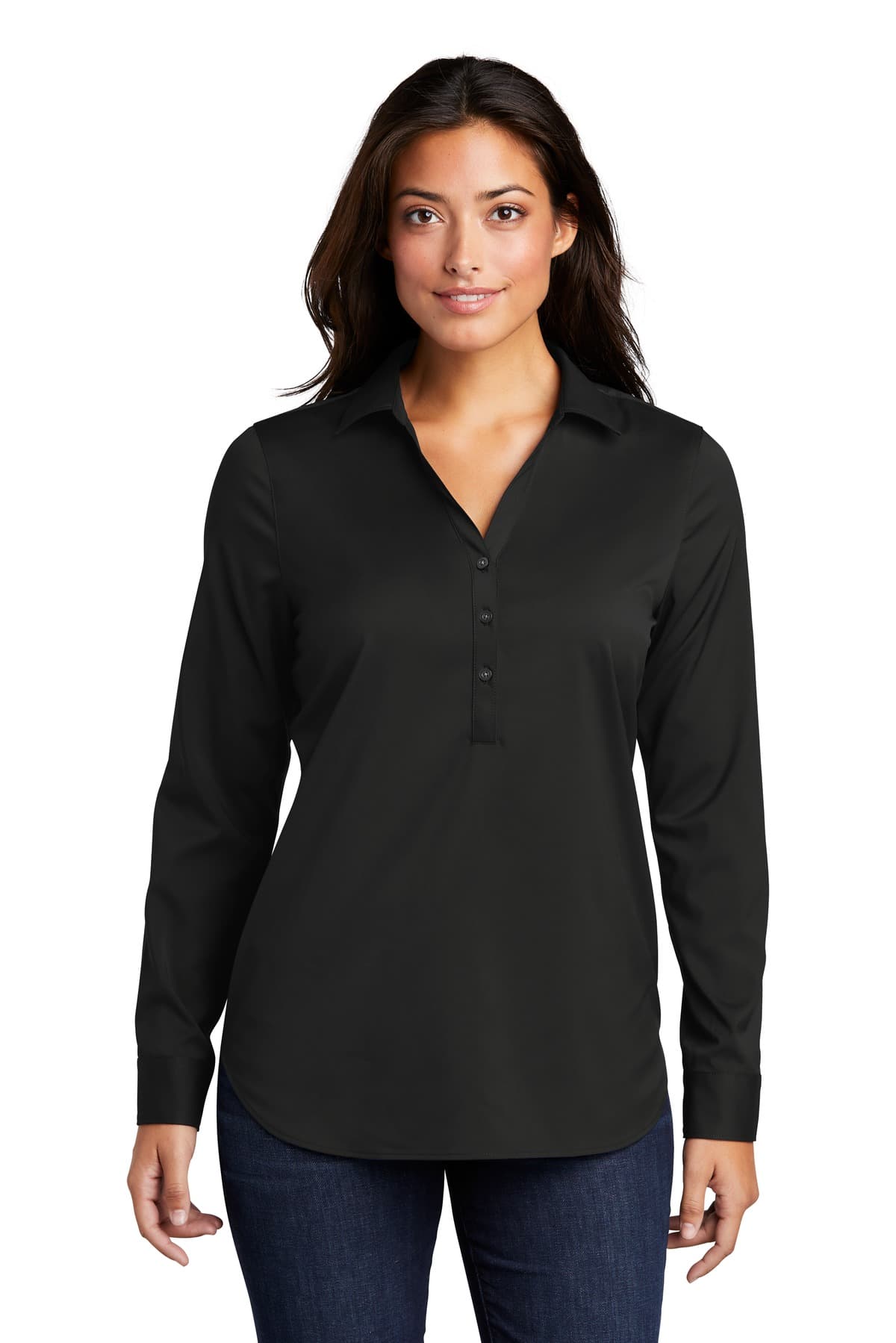 Port Authority ® Ladies City Stretch Tunic — Black