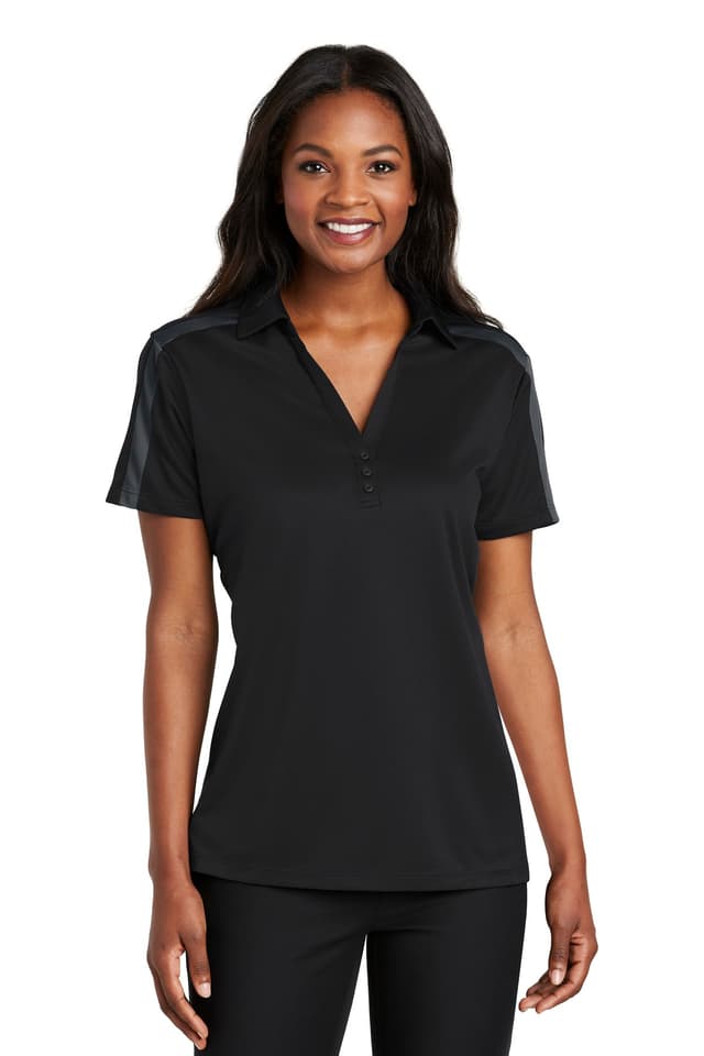 Port Authority ® Women's Silk Touch Performance Colorblock Stripe Polo