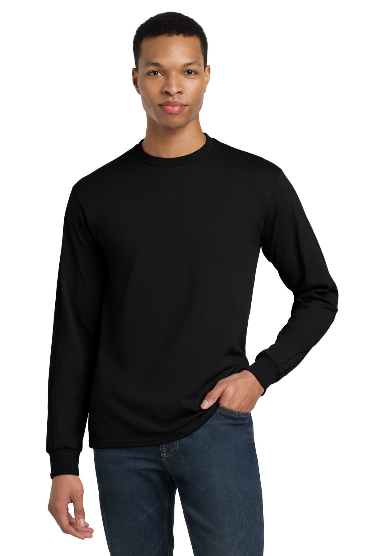 Gildan ® - DryBlend ® 50 Cotton/50 Poly Long Sleeve T-Shirt — Black