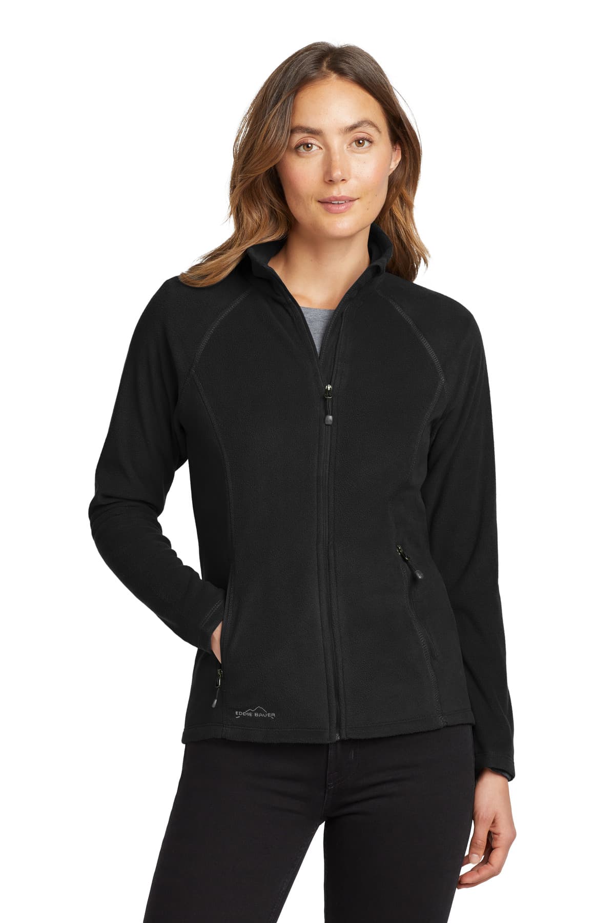 Eddie Bauer ® Women's Full-Zip Microfleece Jacket — Black