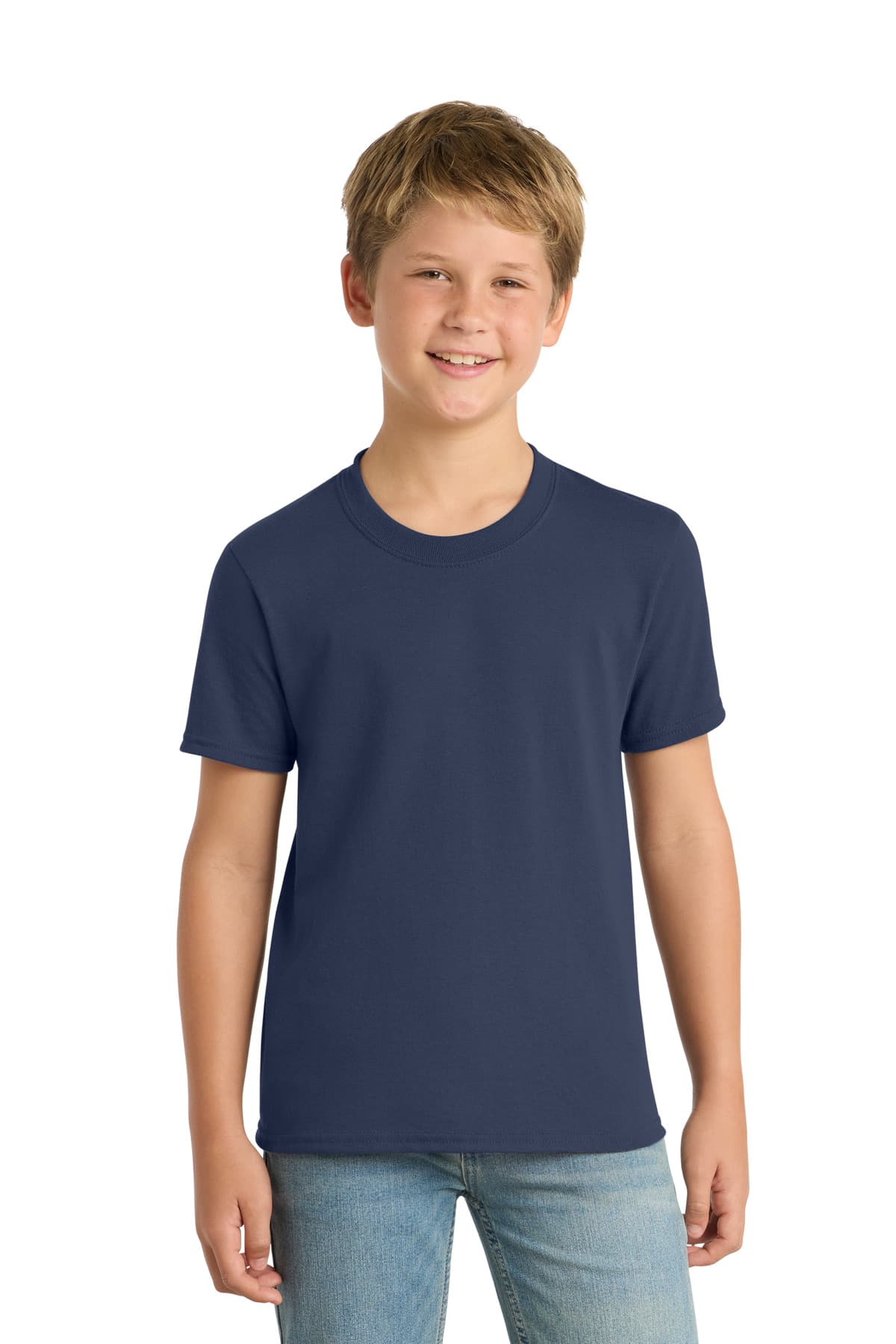 Port & Co  Youth Core Blend Tee — Navy