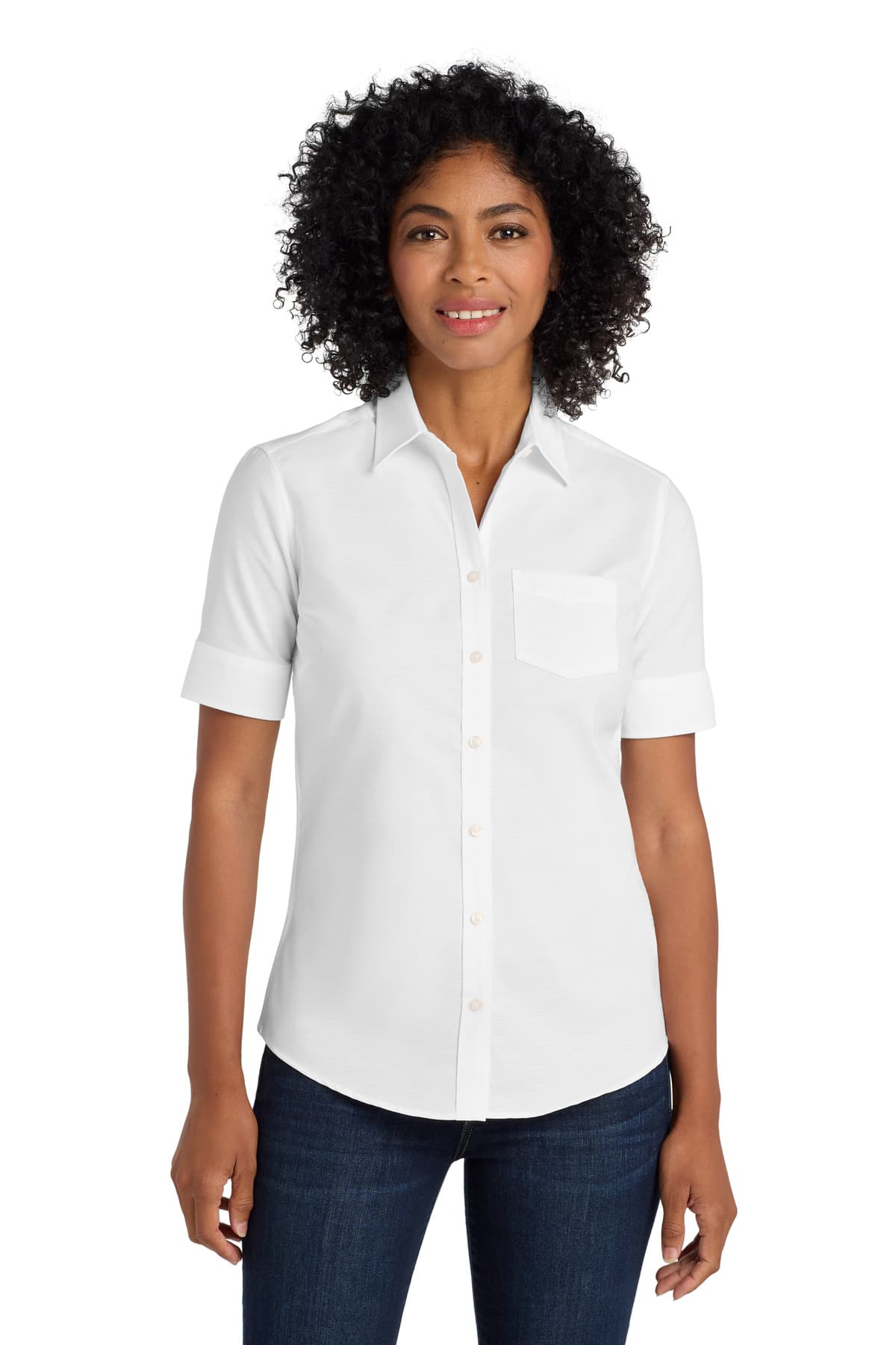Port Authority ® Women's Short Sleeve SuperPro  Oxford Shirt