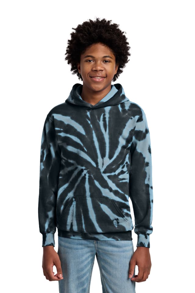 Port & Co  Youth Tie-Dye Pullover Hooded Sweatshirt