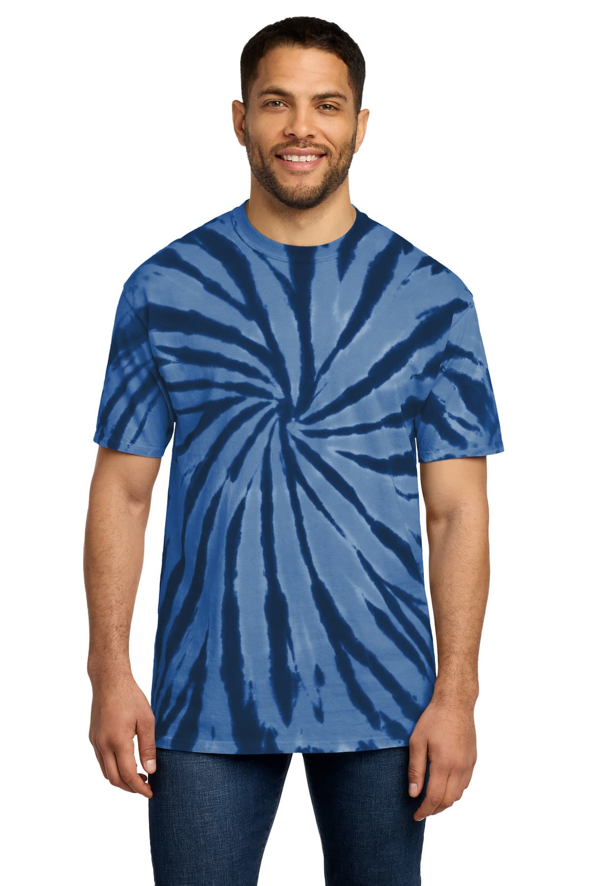 Port & Co  Tie-Dye Tee — Navy