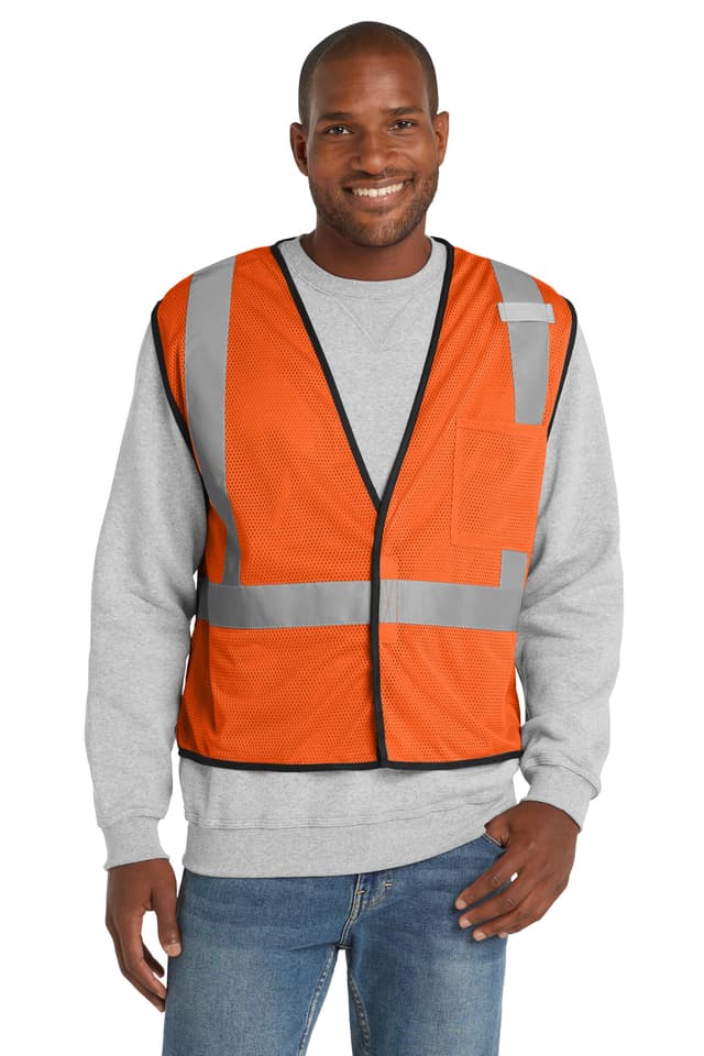 CornerStone ® ANSI 107 Class 2 Economy Mesh One-Pocket Vest