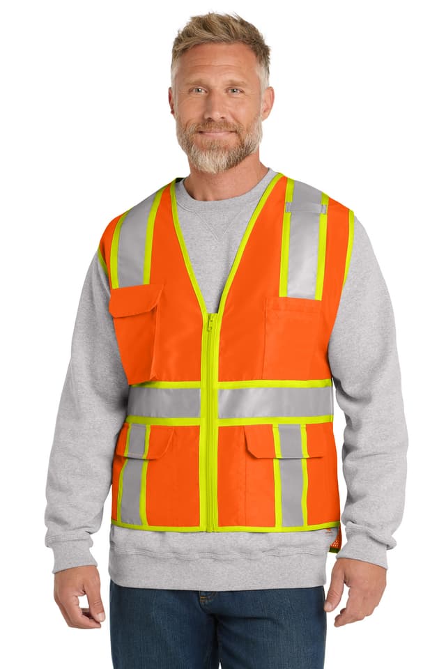 CornerStone ® ANSI 107 Class 2 Surveyor Zippered Two-Tone Vest