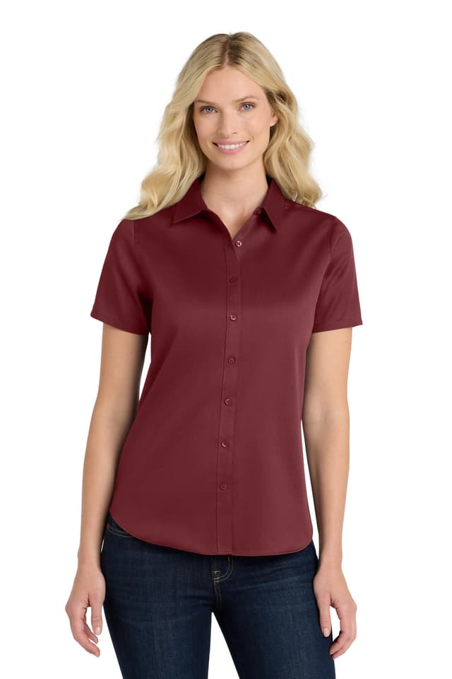 Port Authority ® Women's Short Sleeve SuperPro React  Twill Shirt