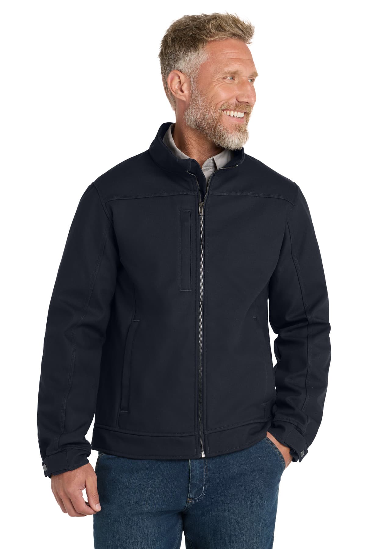 CornerStone ® Duck Bonded Soft Shell Jacket — Navy Blue