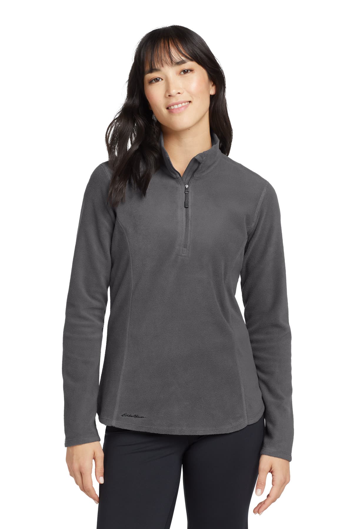 Eddie Bauer ® Women's 1/2-Zip Microfleece Jacket — Grey Steel