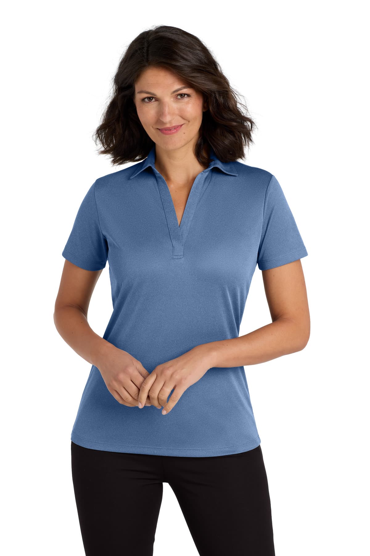Port Authority ® Women's Heathered Silk Touch  Performance Polo