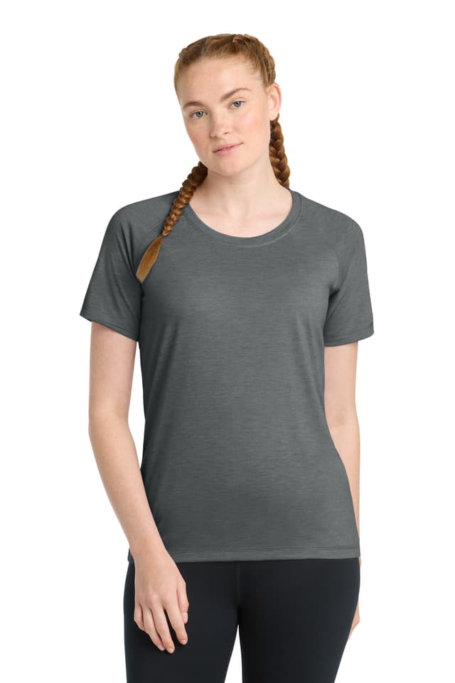 Sport-Tek ® Women's PosiCharge ® Tri-Blend Wicking Scoop Neck Raglan Tee