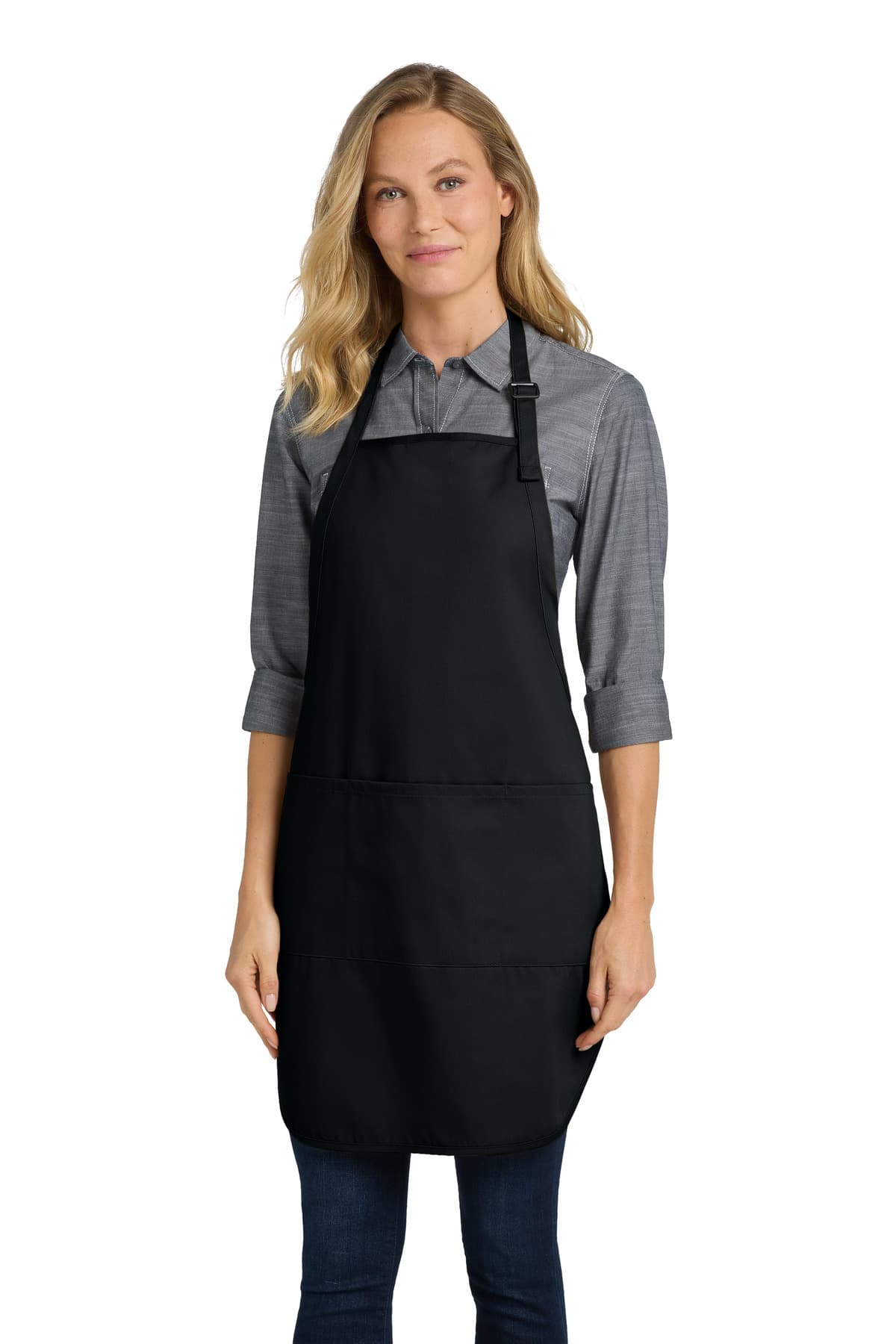 Port Authority ® Easy Care Full-Length Apron with Stain Release — Black