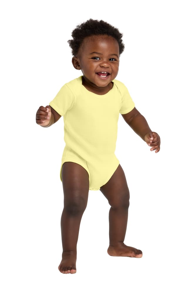 Rabbit Skins  Infant Short Sleeve Baby Rib Bodysuit