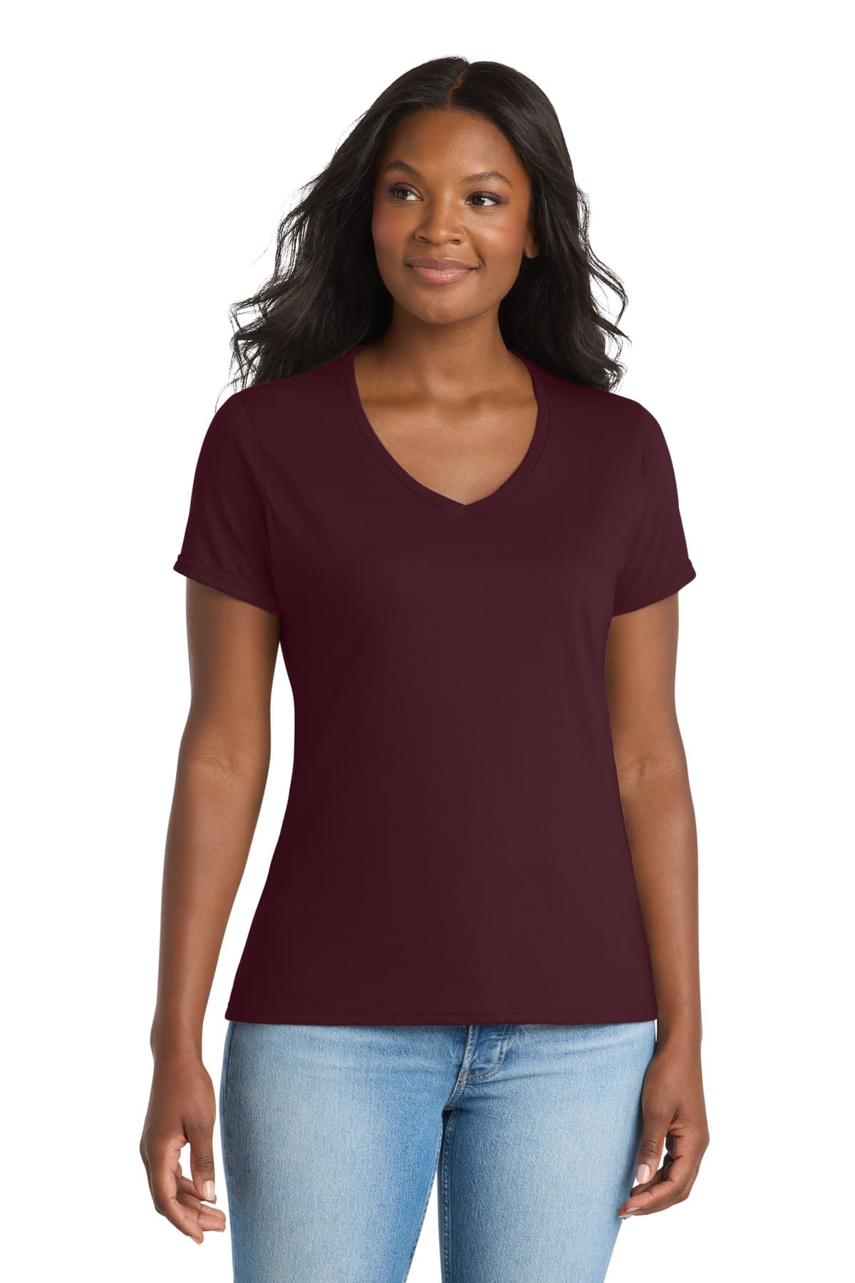 Port & Co  Women's Performance Blend V-Neck Tee
