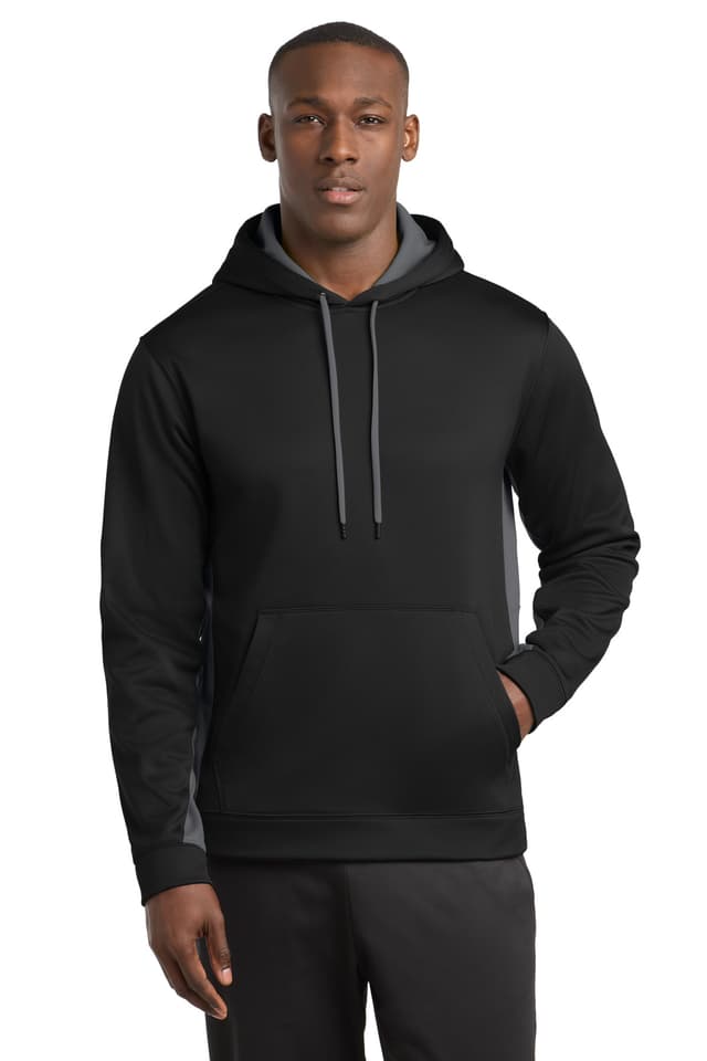 Sport-Tek ® Sport-Wick ® Fleece Colorblock Hooded Pullover