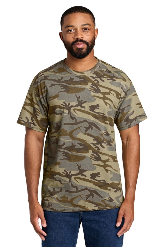 Port & Co  Core Cotton Camo Tee