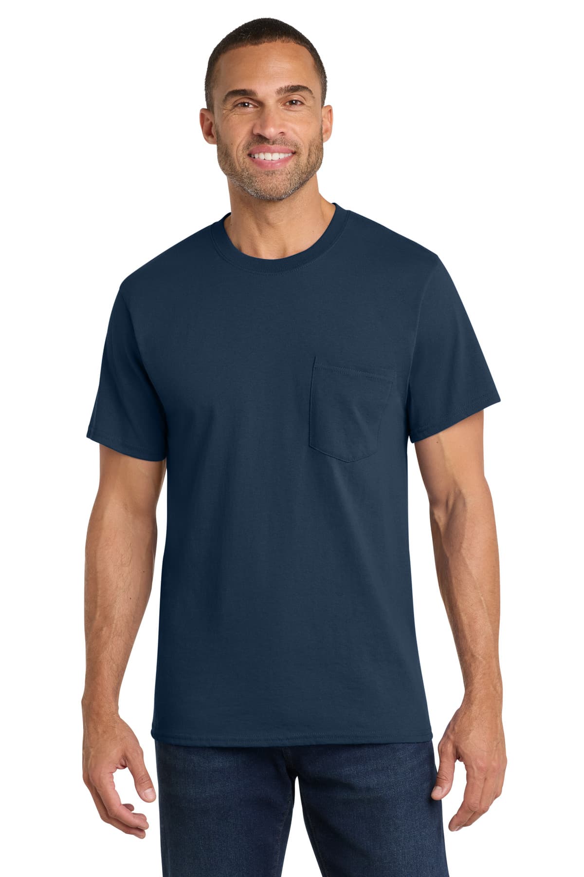 Port & Co  Core Cotton Pocket Tee