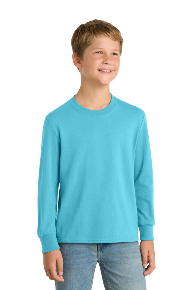 Port & Co  Youth Long Sleeve Core Cotton Tee
