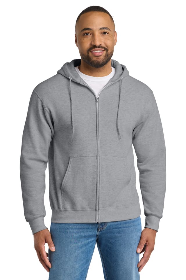Port & Co  Essential Fleece Full-Zip Hooded Sweatshirt