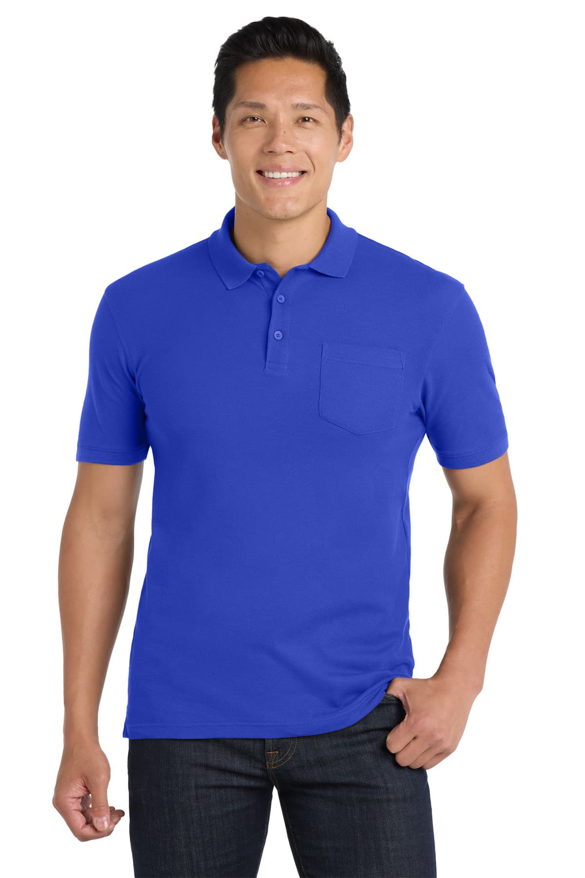 Port Authority ® Core Classic Pique Pocket Polo — True Royal