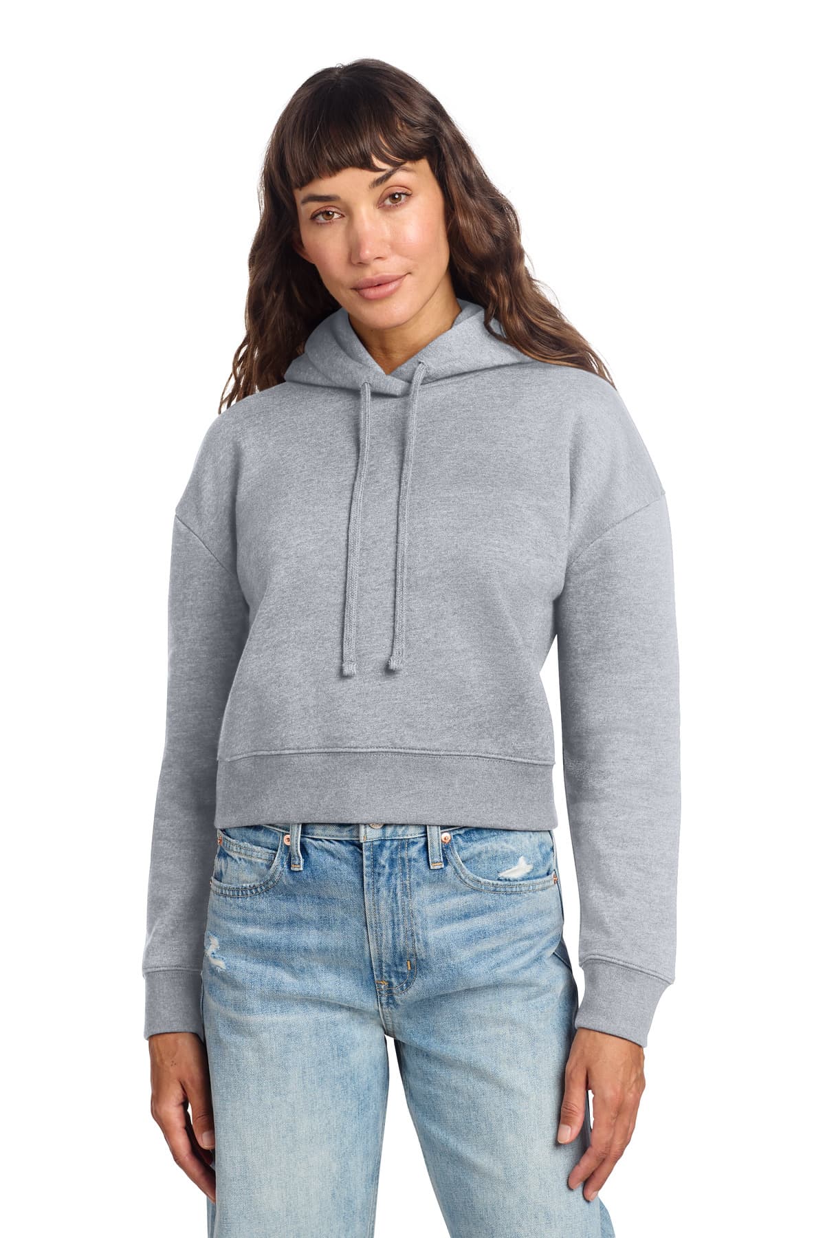 District ® Women's V.I.T.  Fleece Hoodie — Light Heather Grey