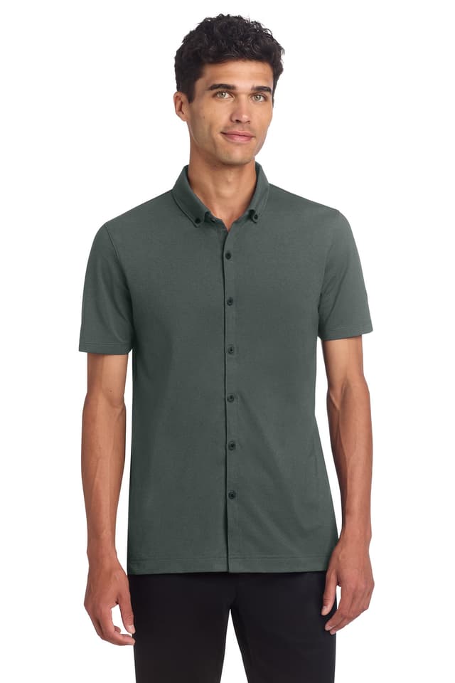 Mercer+Mettle ® Stretch Pique Full-Button Polo