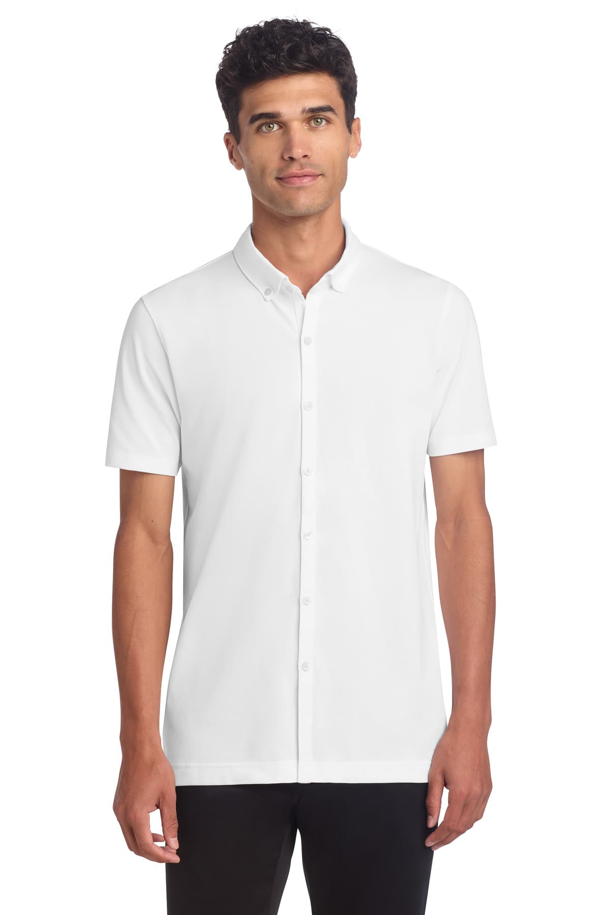 Mercer+Mettle ® Stretch Pique Full-Button Polo