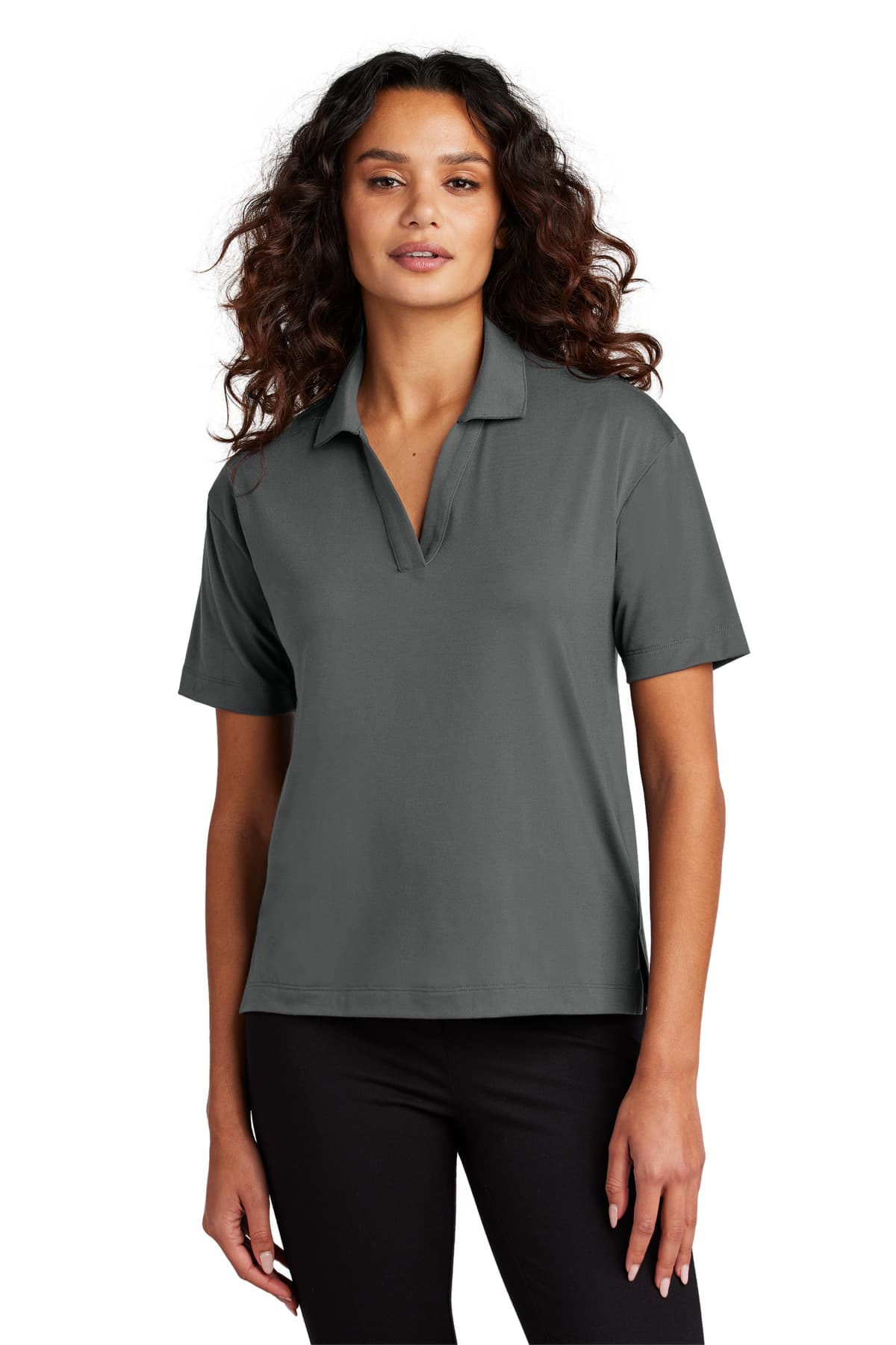 Mercer+Mettle ® Women's Stretch Jersey Polo — Anchor Grey