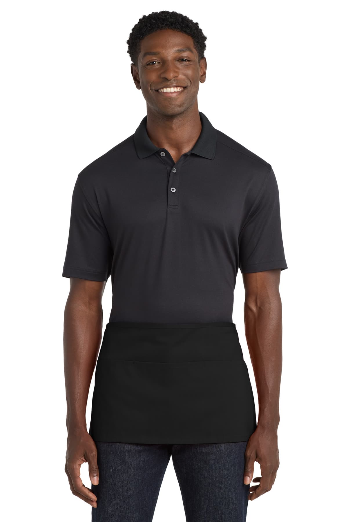 Port Authority ® Waist Apron with Pockets — Black