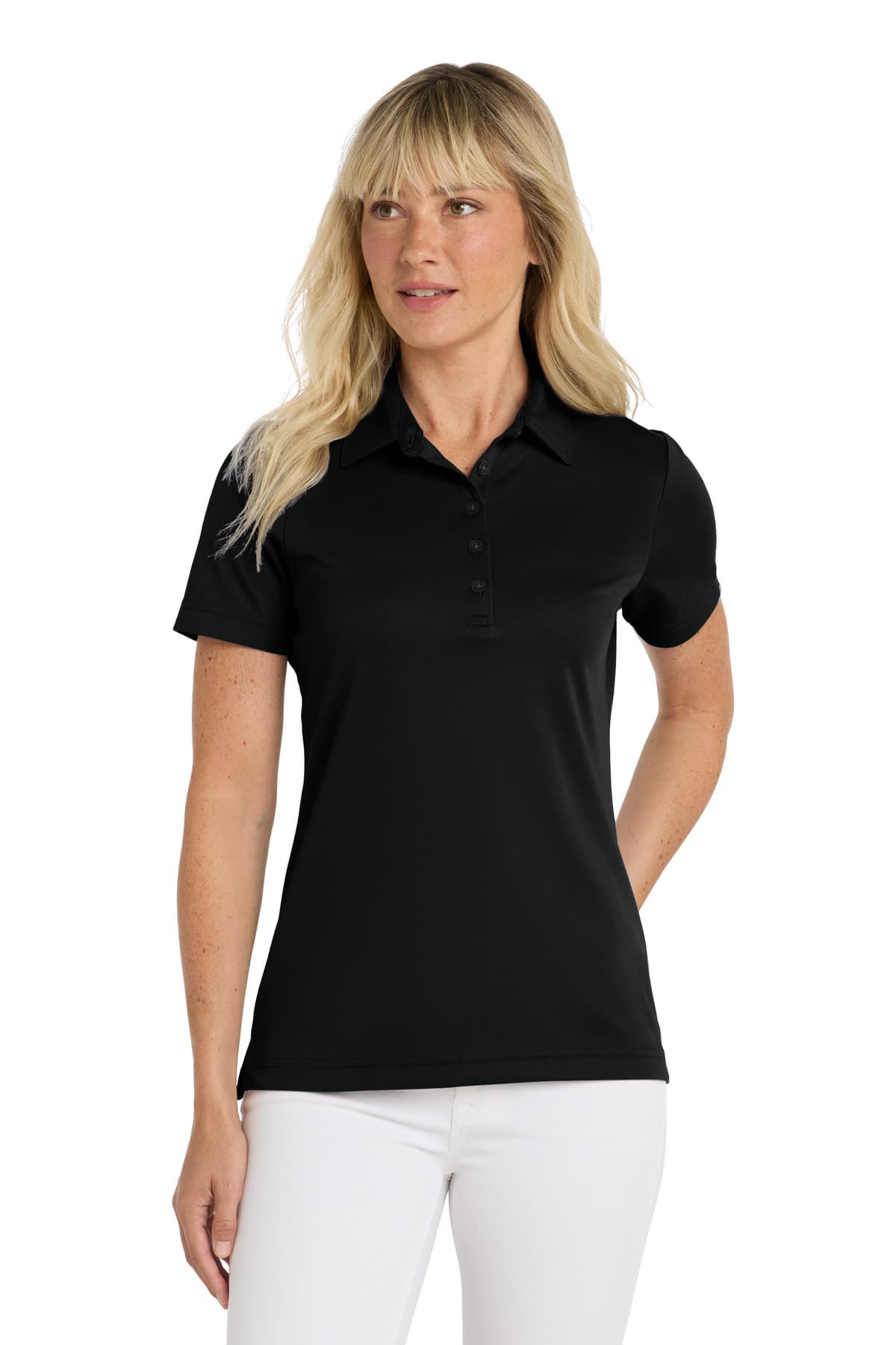 TravisMathew Women's Oceanside Solid Polo — Black