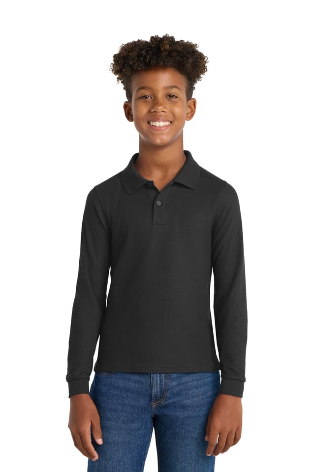 Port Authority ® Youth Long Sleeve Silk Touch Polo