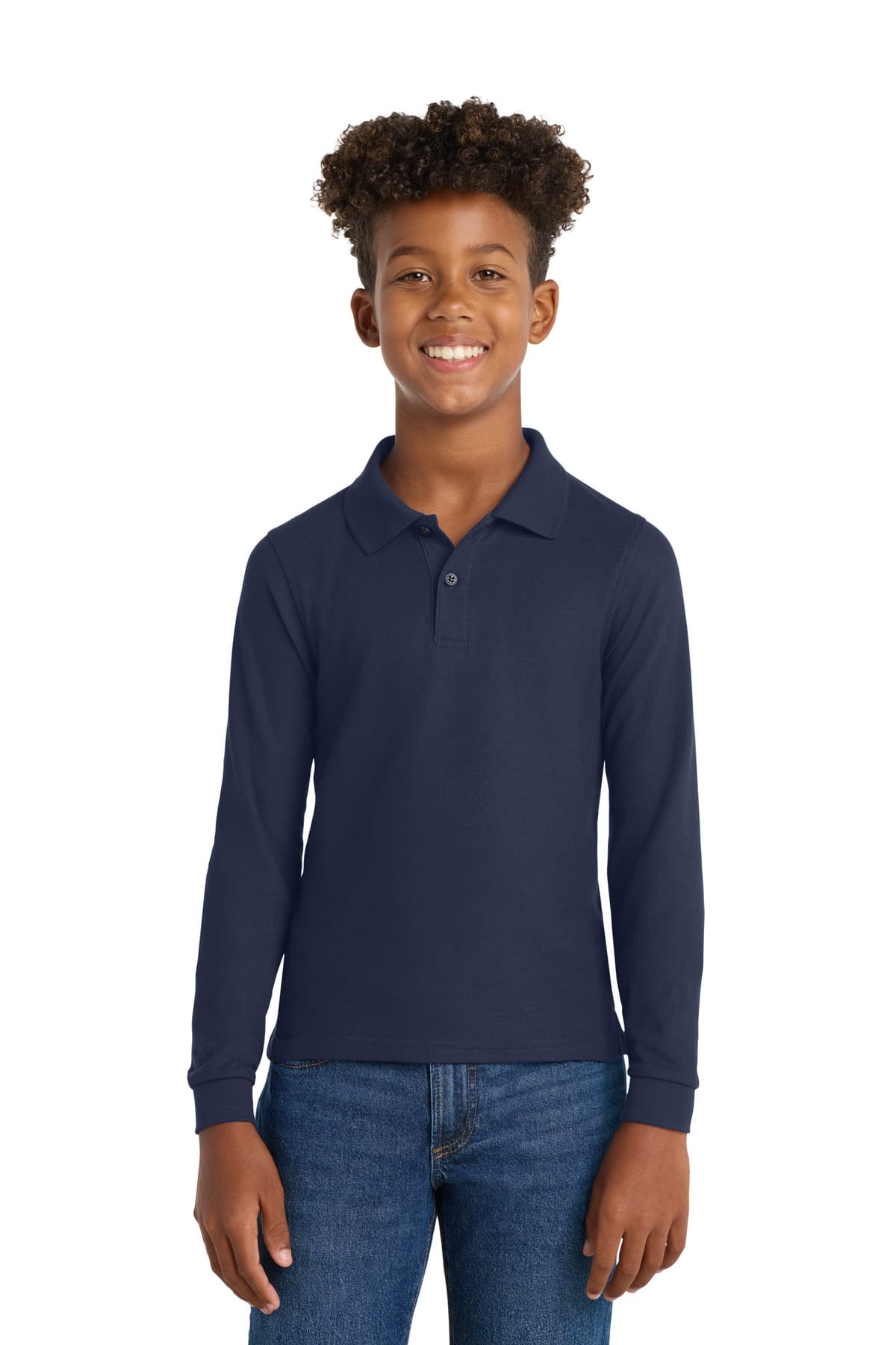 Port Authority ® Youth Long Sleeve Silk Touch Polo