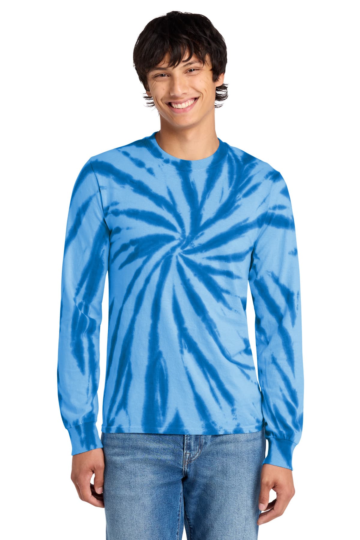Port & Co  Tie-Dye Long Sleeve Tee — Royal
