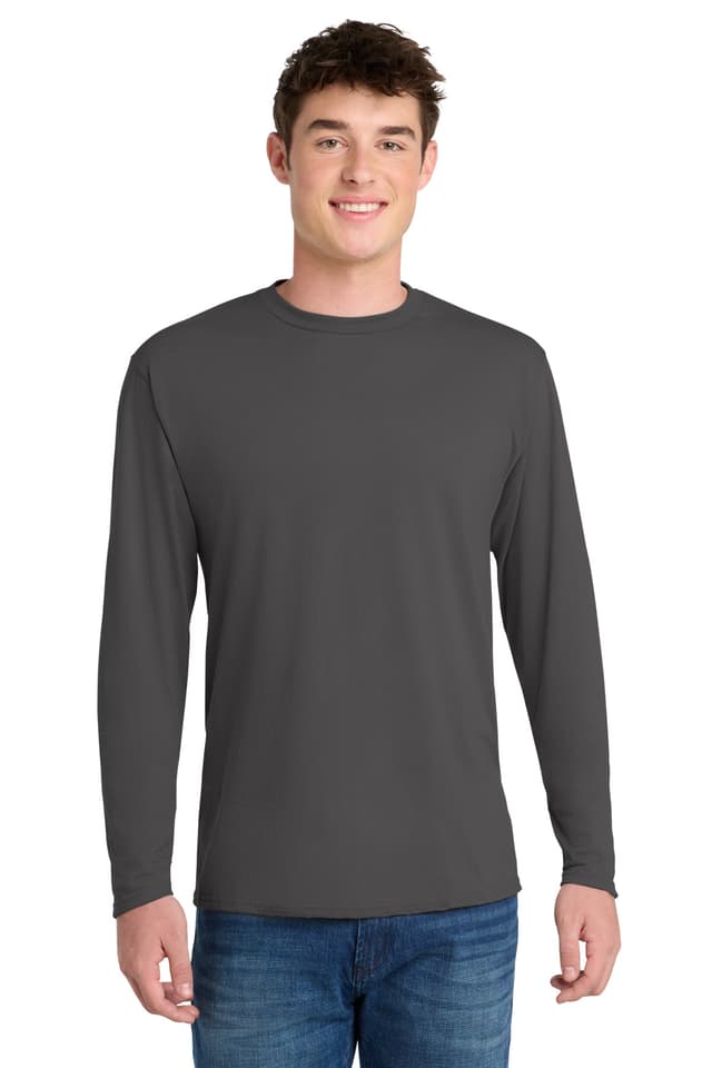 Port & Co  Long Sleeve Performance Blend Tee