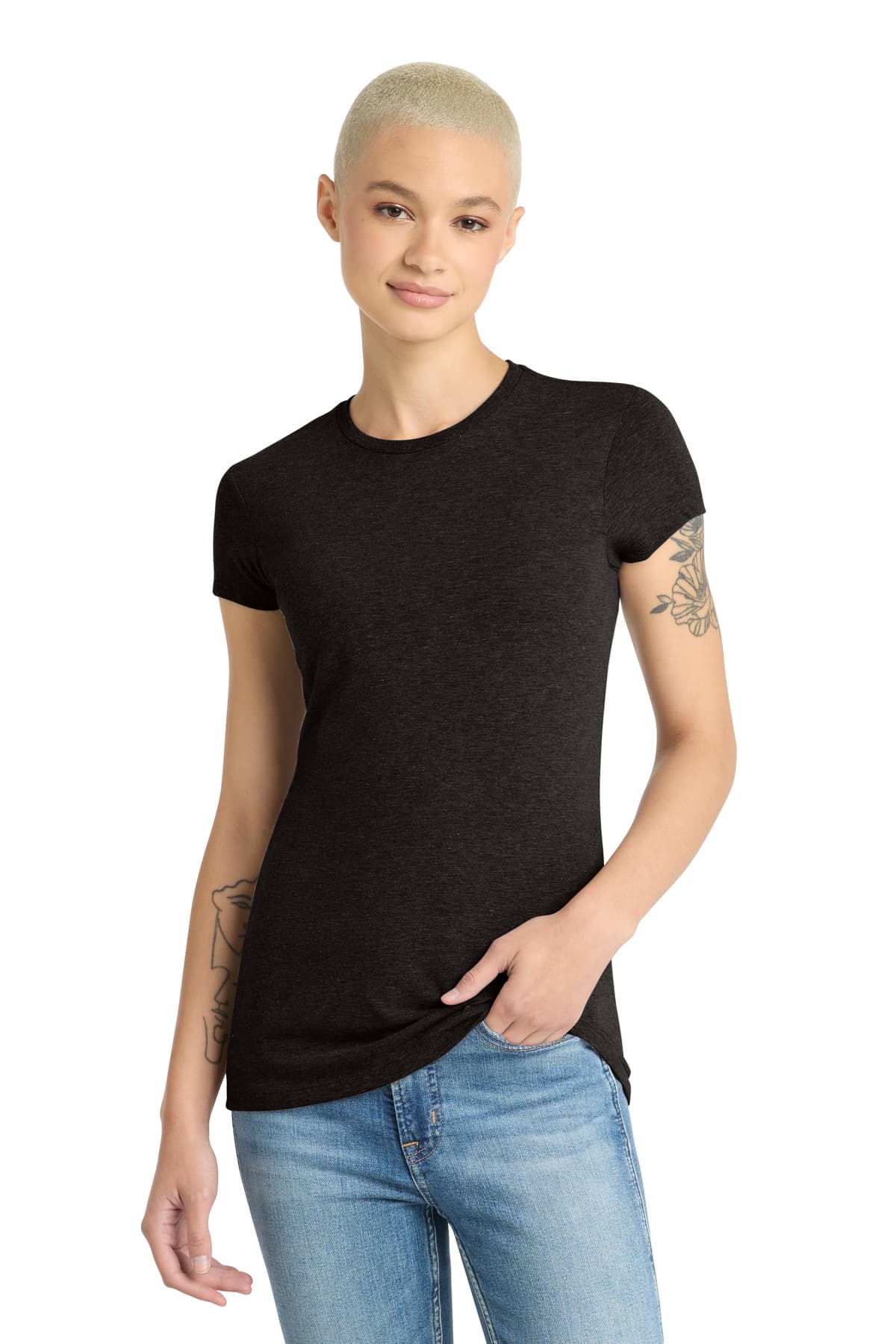 District ® Women's Fitted Perfect Tri ® Tee — Black Frost