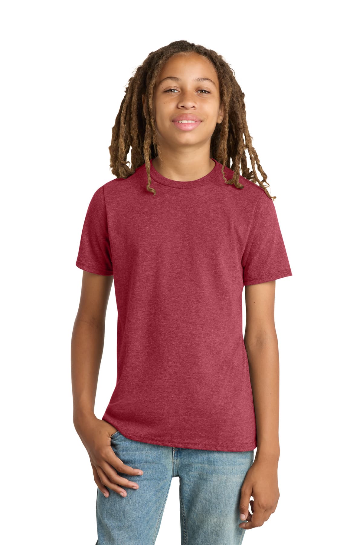 District ® Youth Very Important Tee ® — Heathered Cardinal