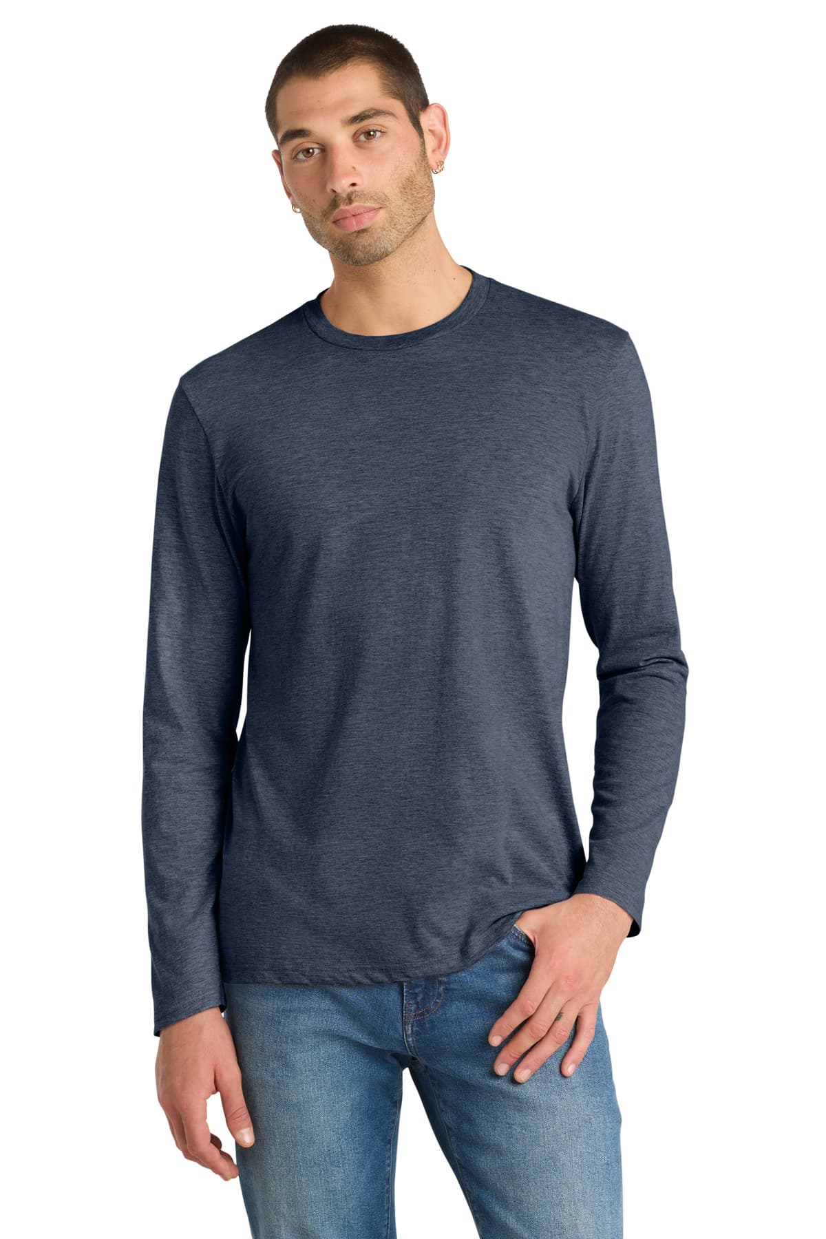 District ® Very Important Tee ® Long Sleeve — Heathered Navy