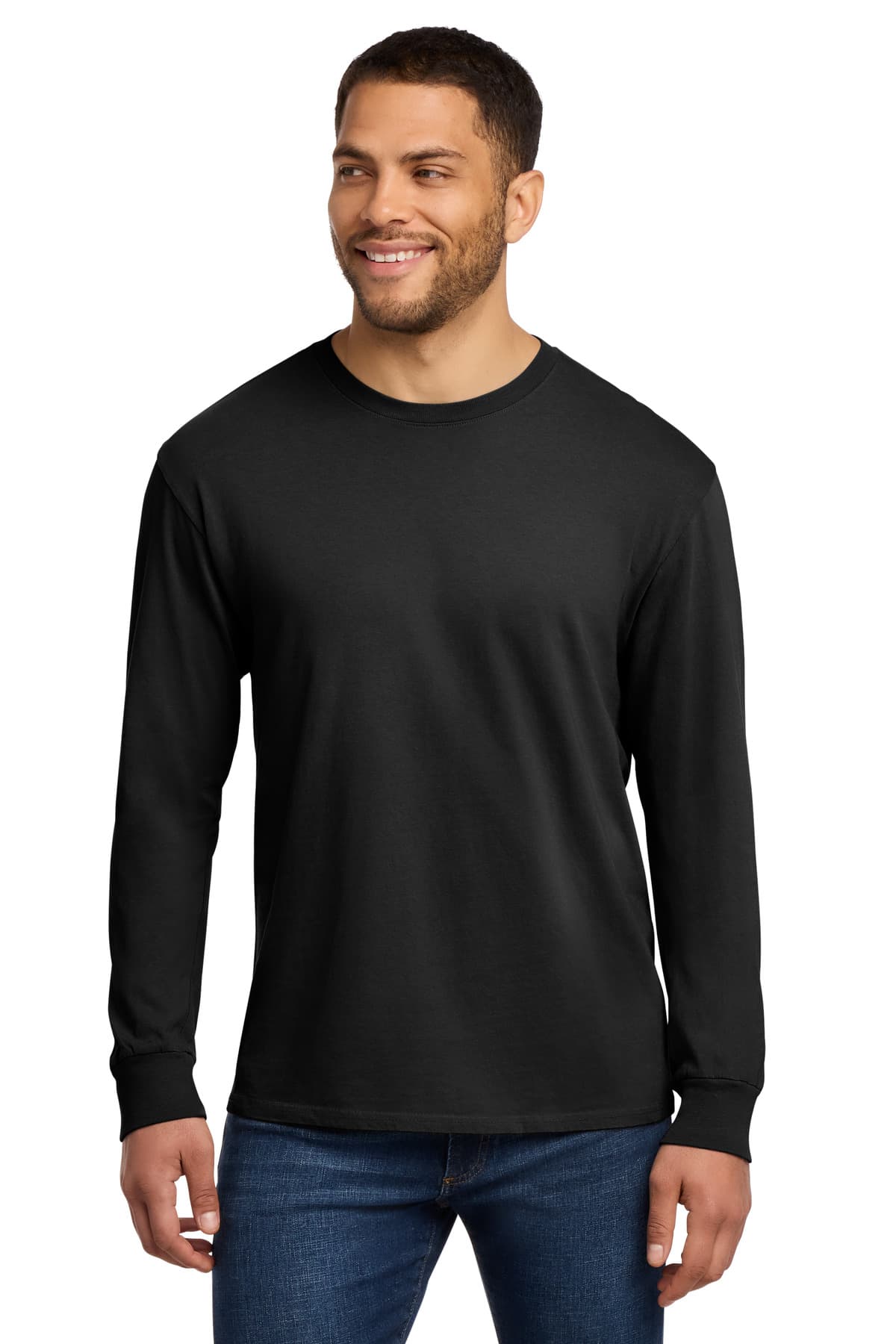 Port & Co  Beach Wash ® Garment-Dyed Long Sleeve Tee — Black