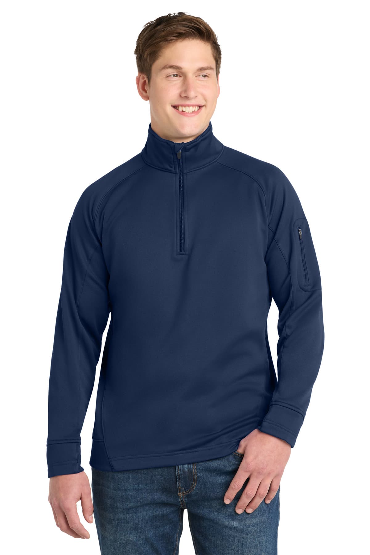 Sport-Tek ® Tech Fleece 1/4-Zip Pullover — True Navy