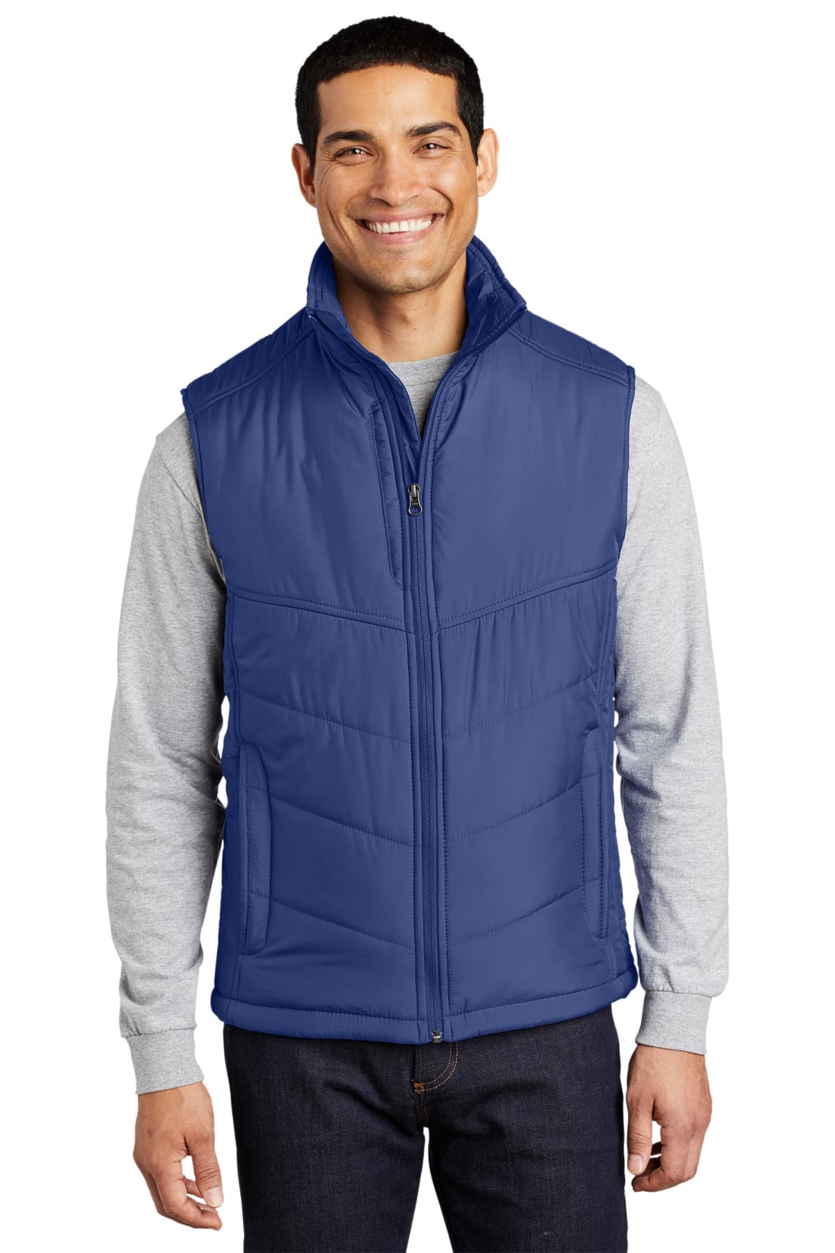 Port Authority ® Puffy Vest — Mediterranean Blue/ Black