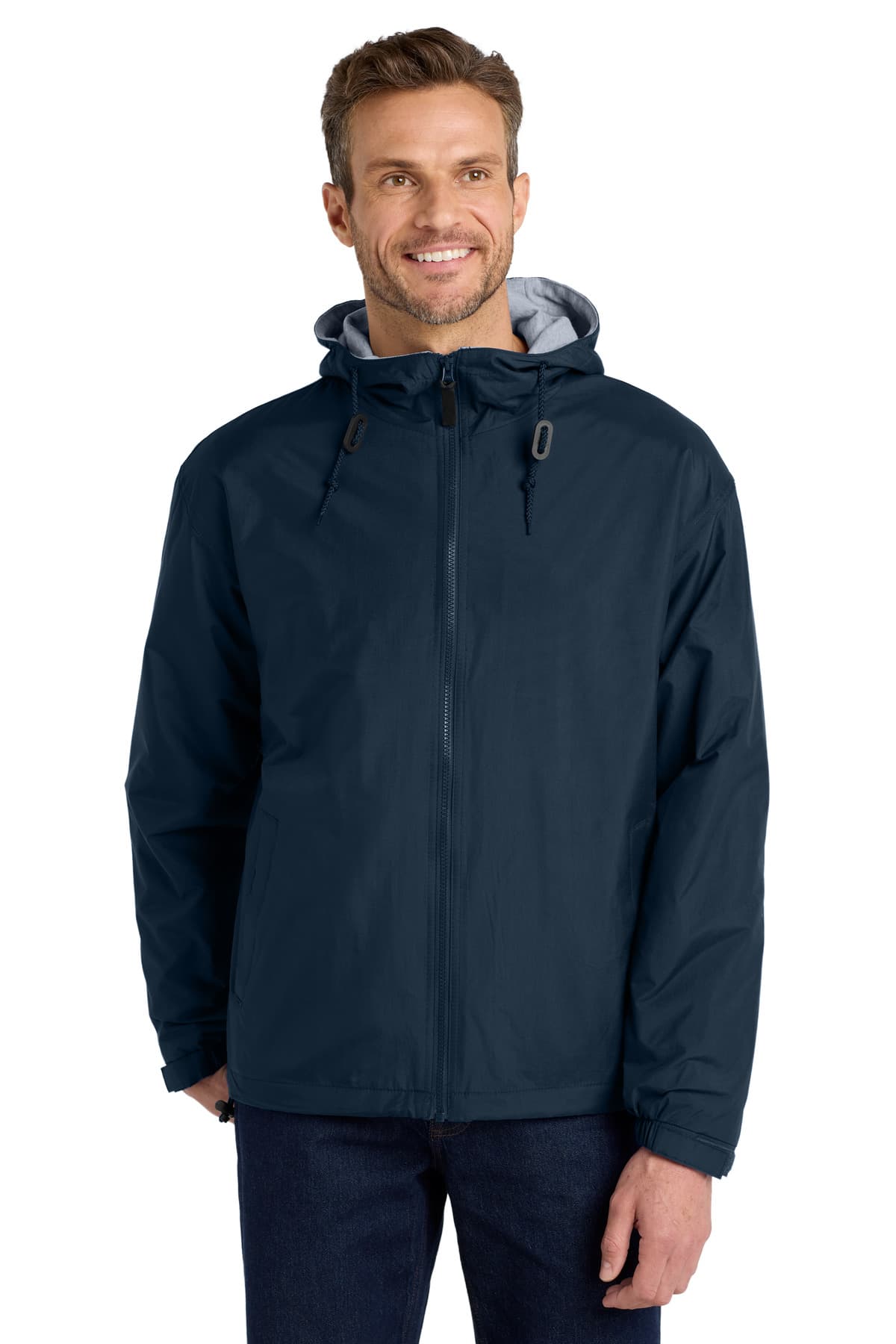 Port Authority ® Team Jacket — Bright Navy/ Light Oxford