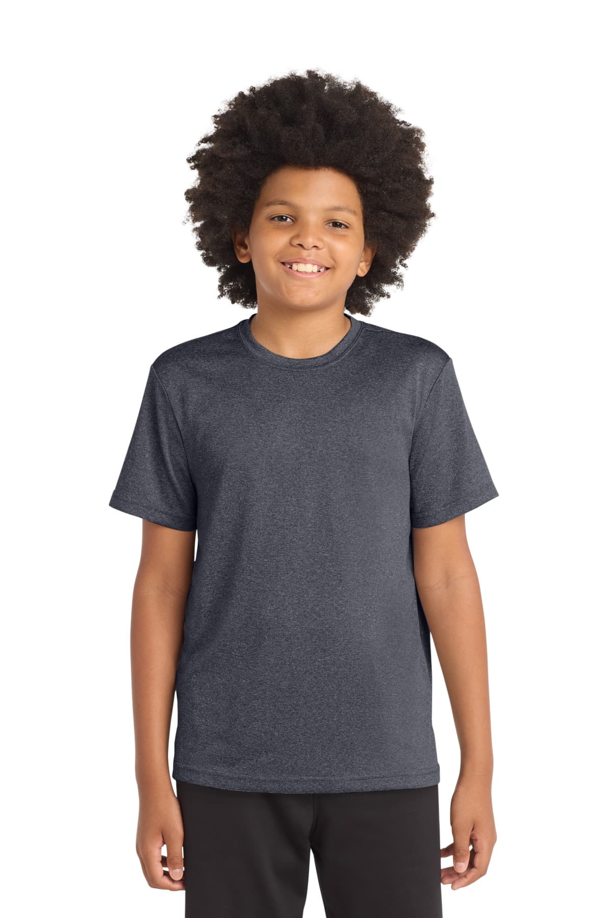 Sport-Tek ® Youth Heather Contender Tee — Graphite Heather