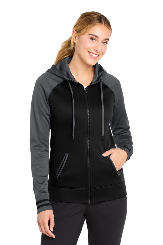 Sport-Tek ® Women's Sport-Wick ® Varsity Fleece Full-Zip Hooded Jacket