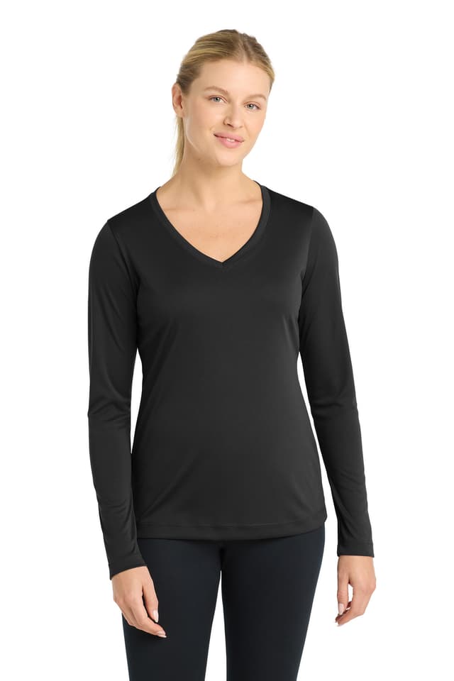 Sport-Tek ® Women's Long Sleeve PosiCharge ® Competitor V-Neck Tee