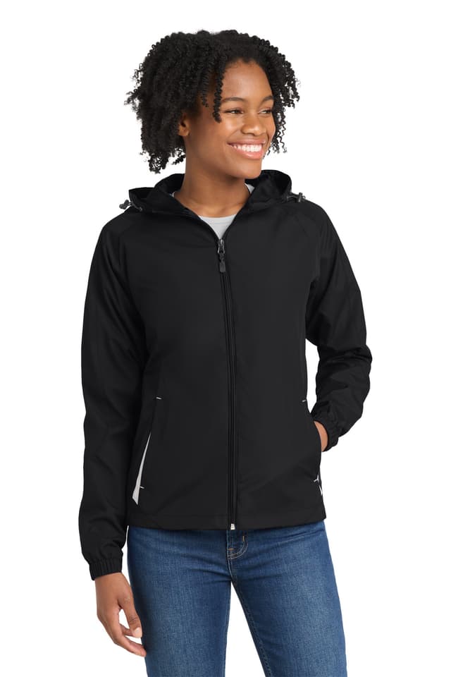 Sport-Tek ® Women's Colorblock Hooded Raglan Jacket