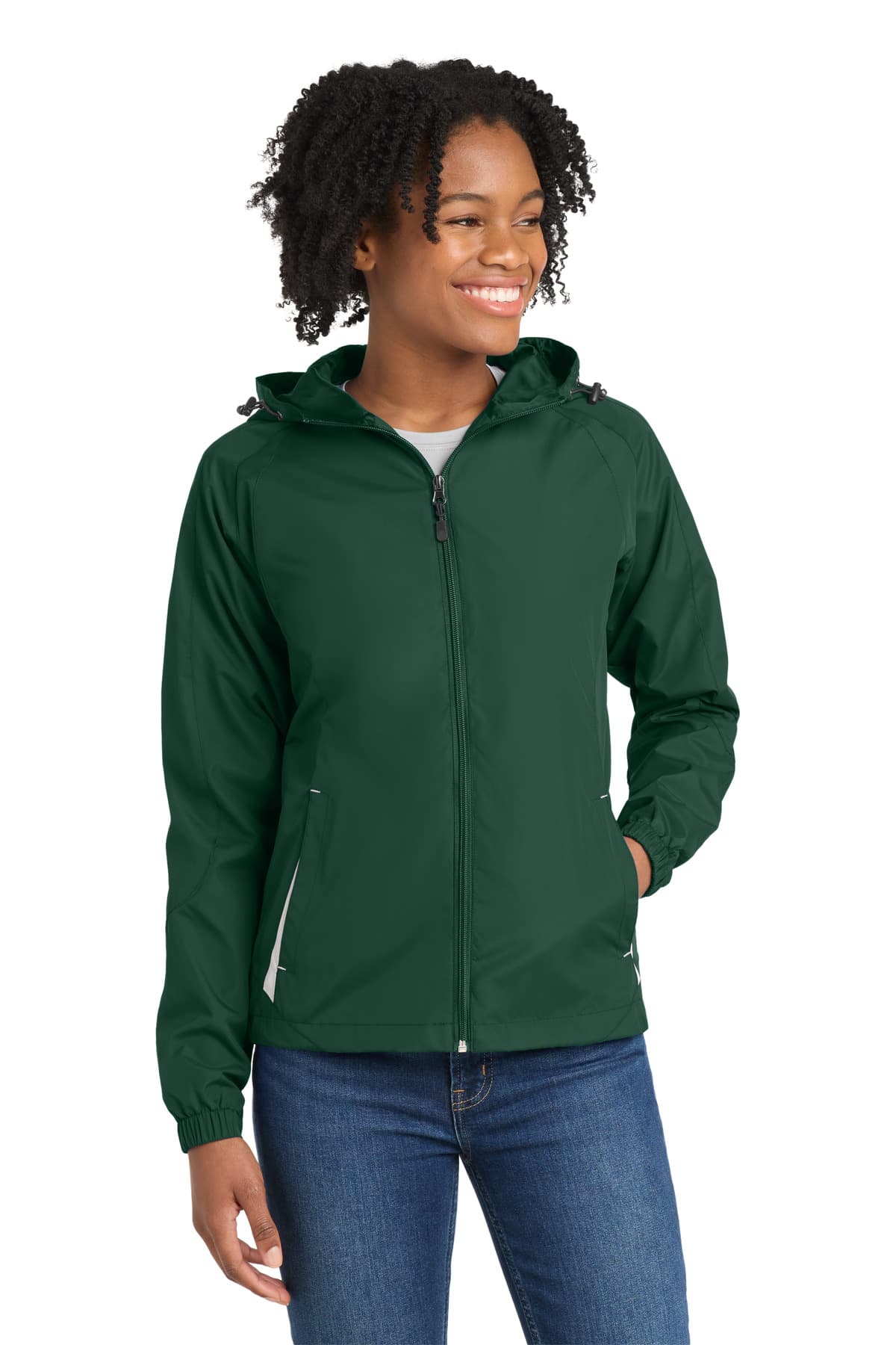 Sport-Tek ® Women's Colorblock Hooded Raglan Jacket