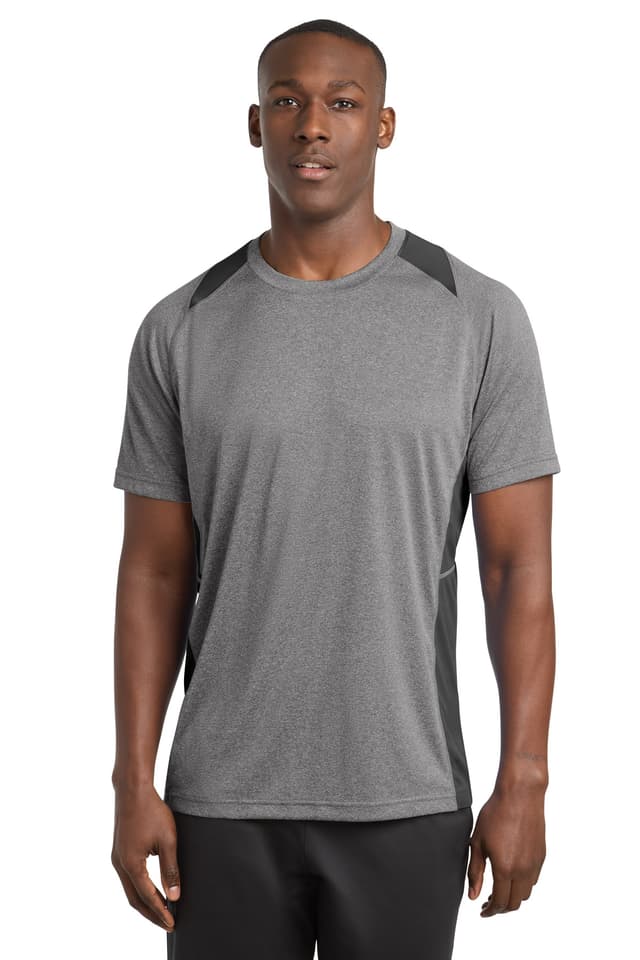 Sport-Tek ® Heather Colorblock Contender  Tee