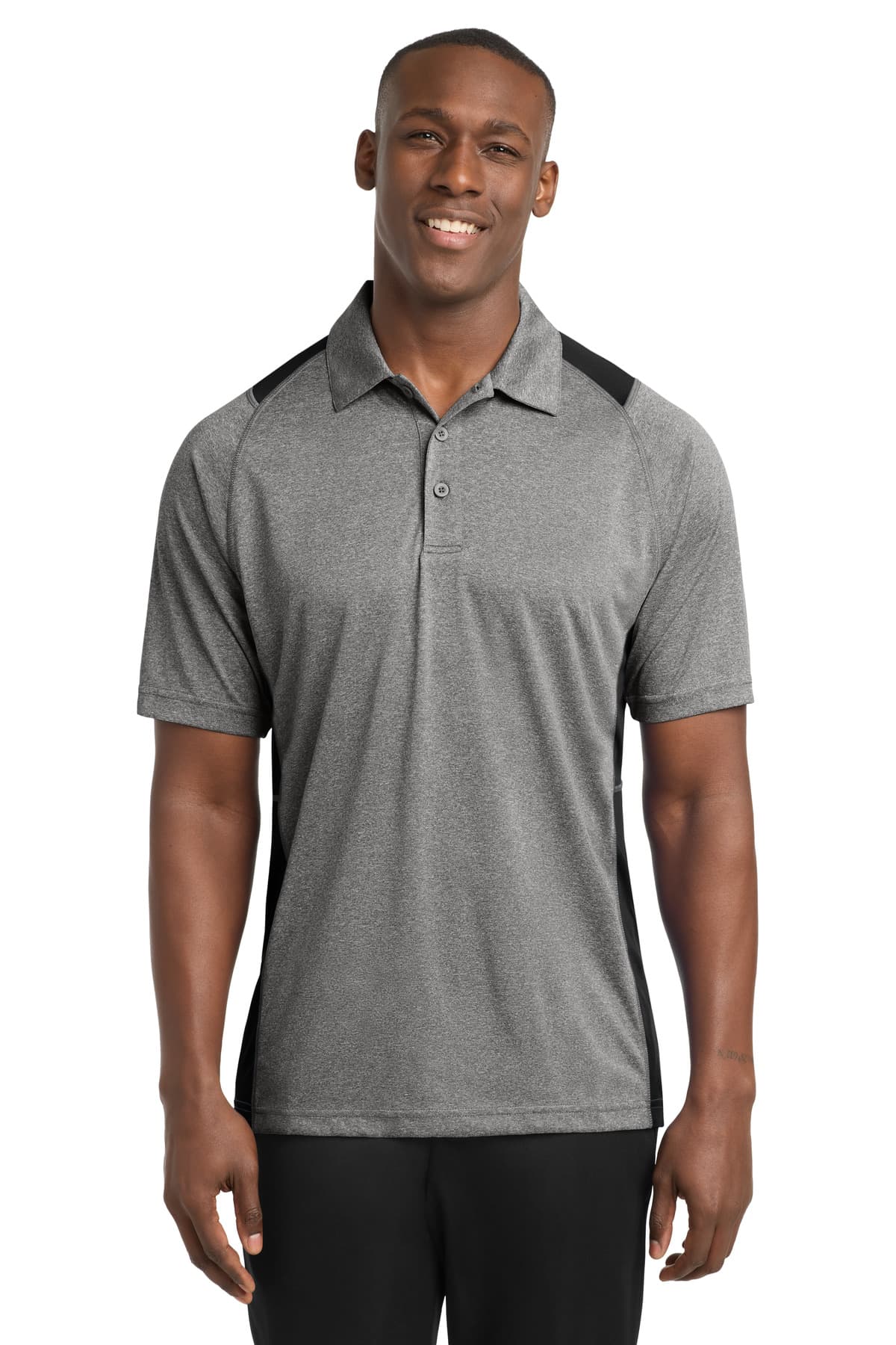 Sport-Tek ® Heather Colorblock Contender  Polo
