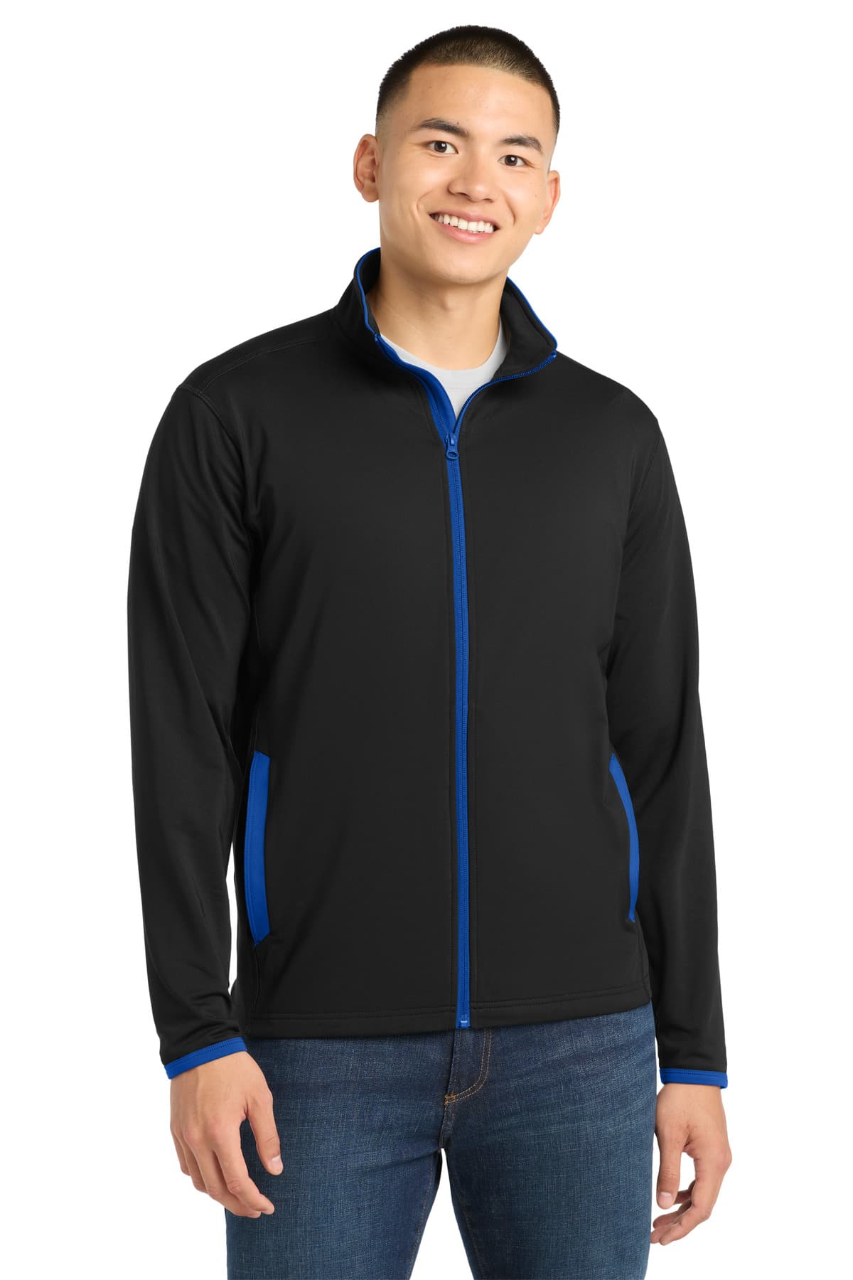 Sport-Tek ® Sport-Wick ® Stretch Contrast Full-Zip Jacket